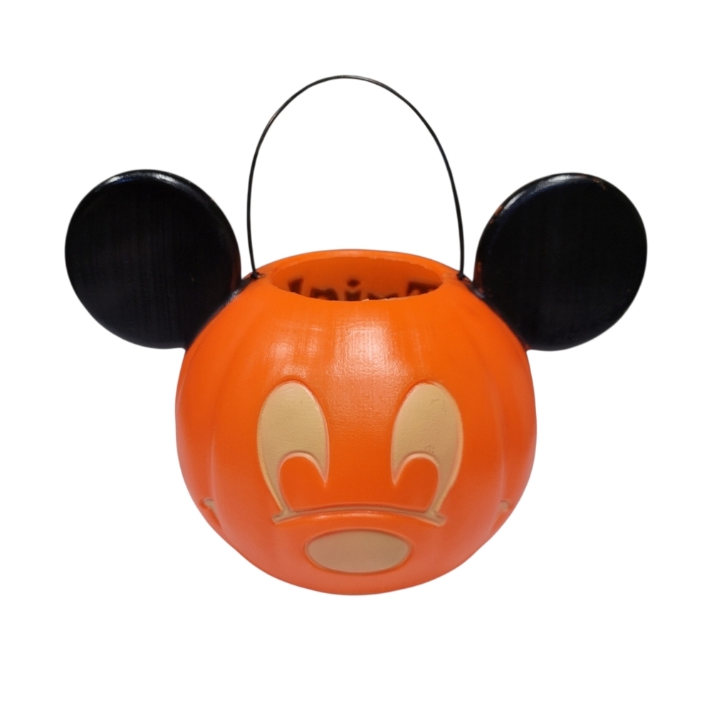 Vintage Disney Mickey Mouse Trick or Treat Halloween Candy Bucket Plastic Pail - Picture 1 of 8